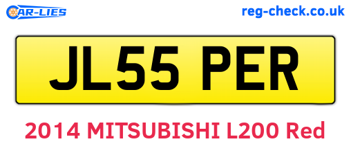 JL55PER are the vehicle registration plates.