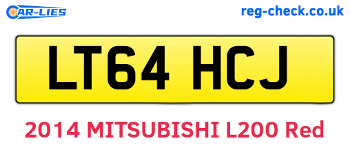 LT64HCJ are the vehicle registration plates.