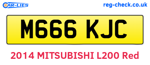 M666KJC are the vehicle registration plates.