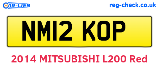 NM12KOP are the vehicle registration plates.