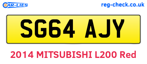 SG64AJY are the vehicle registration plates.