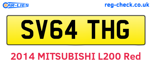 SV64THG are the vehicle registration plates.