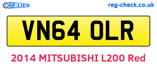 VN64OLR are the vehicle registration plates.