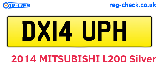 DX14UPH are the vehicle registration plates.