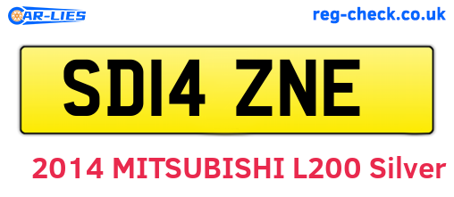 SD14ZNE are the vehicle registration plates.