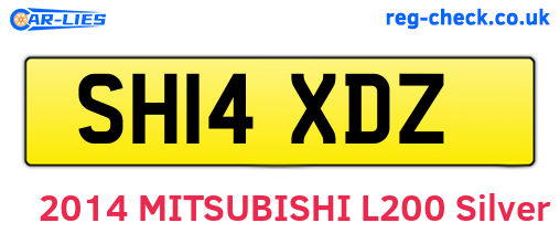 SH14XDZ are the vehicle registration plates.