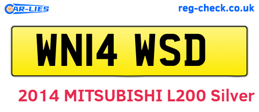 WN14WSD are the vehicle registration plates.