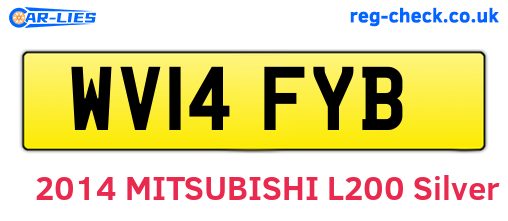 WV14FYB are the vehicle registration plates.