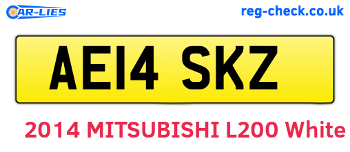AE14SKZ are the vehicle registration plates.