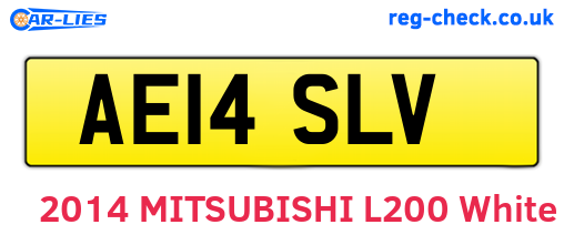 AE14SLV are the vehicle registration plates.