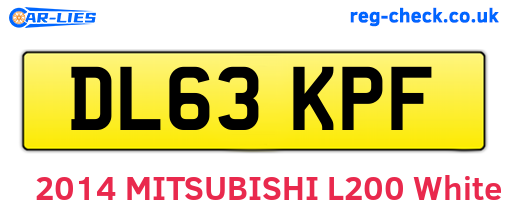 DL63KPF are the vehicle registration plates.