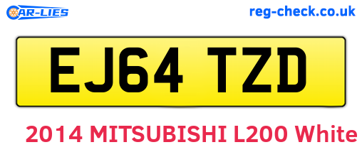 EJ64TZD are the vehicle registration plates.