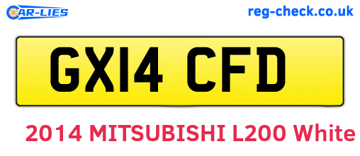 GX14CFD are the vehicle registration plates.