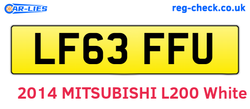 LF63FFU are the vehicle registration plates.