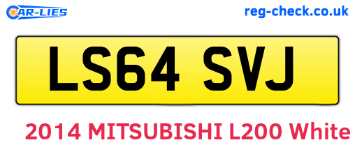 LS64SVJ are the vehicle registration plates.