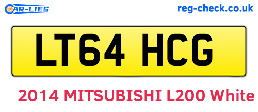 LT64HCG are the vehicle registration plates.