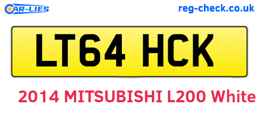 LT64HCK are the vehicle registration plates.