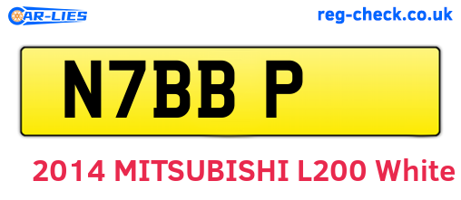 N7BBP are the vehicle registration plates.