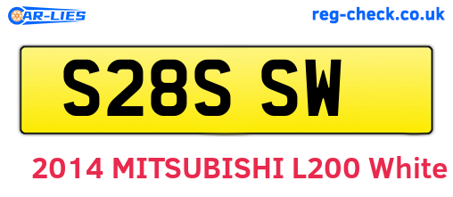S28SSW are the vehicle registration plates.