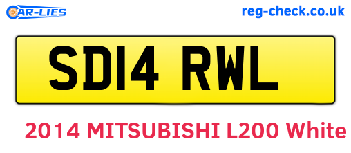 SD14RWL are the vehicle registration plates.