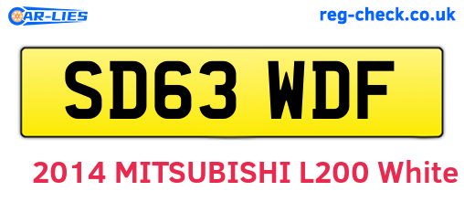 SD63WDF are the vehicle registration plates.