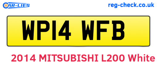 WP14WFB are the vehicle registration plates.