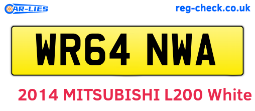 WR64NWA are the vehicle registration plates.