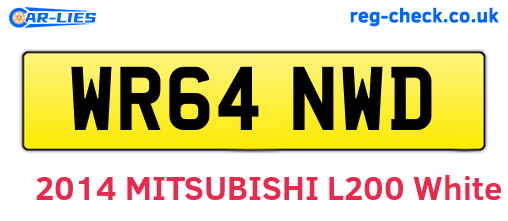WR64NWD are the vehicle registration plates.