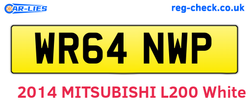 WR64NWP are the vehicle registration plates.