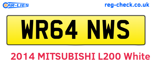 WR64NWS are the vehicle registration plates.