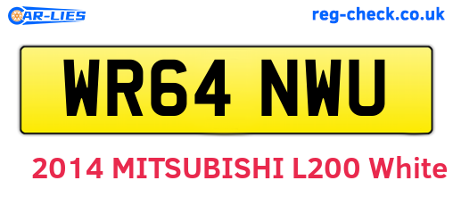 WR64NWU are the vehicle registration plates.