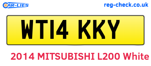 WT14KKY are the vehicle registration plates.