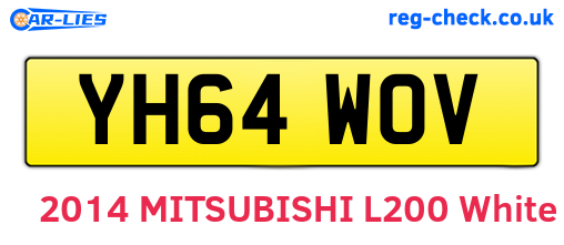 YH64WOV are the vehicle registration plates.