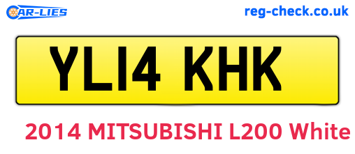 YL14KHK are the vehicle registration plates.