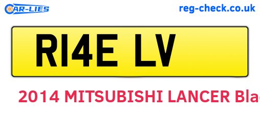R14ELV are the vehicle registration plates.