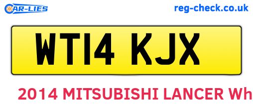 WT14KJX are the vehicle registration plates.