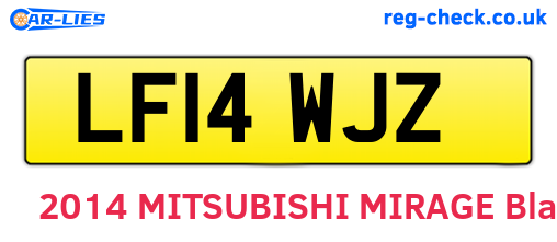LF14WJZ are the vehicle registration plates.
