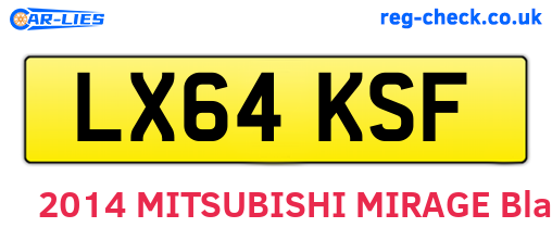 LX64KSF are the vehicle registration plates.