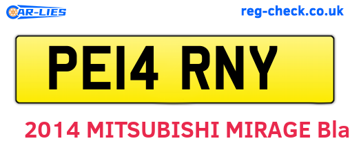 PE14RNY are the vehicle registration plates.