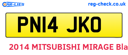 PN14JKO are the vehicle registration plates.