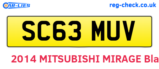 SC63MUV are the vehicle registration plates.