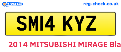SM14KYZ are the vehicle registration plates.