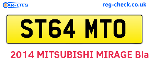 ST64MTO are the vehicle registration plates.