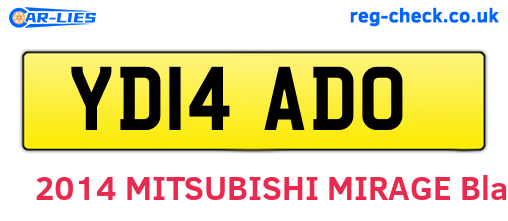 YD14ADO are the vehicle registration plates.