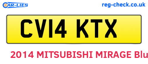 CV14KTX are the vehicle registration plates.