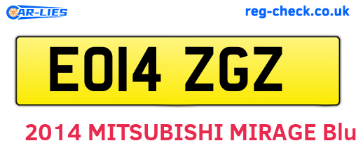 EO14ZGZ are the vehicle registration plates.