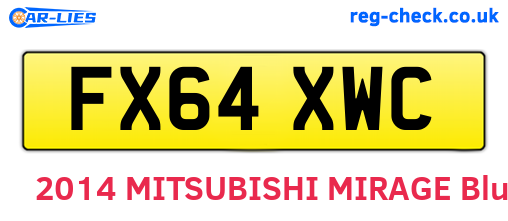 FX64XWC are the vehicle registration plates.