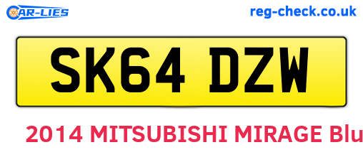 SK64DZW are the vehicle registration plates.
