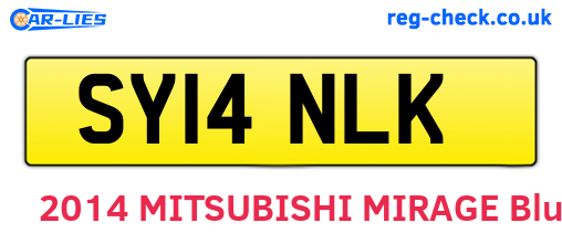 SY14NLK are the vehicle registration plates.