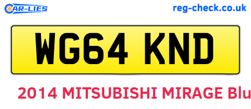 WG64KND are the vehicle registration plates.